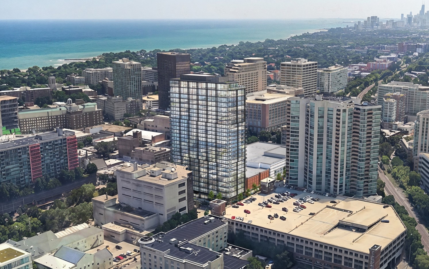 900 Clark St Rendering - 26-story